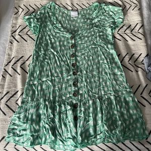 Skylar+ Madison midi green and white dress